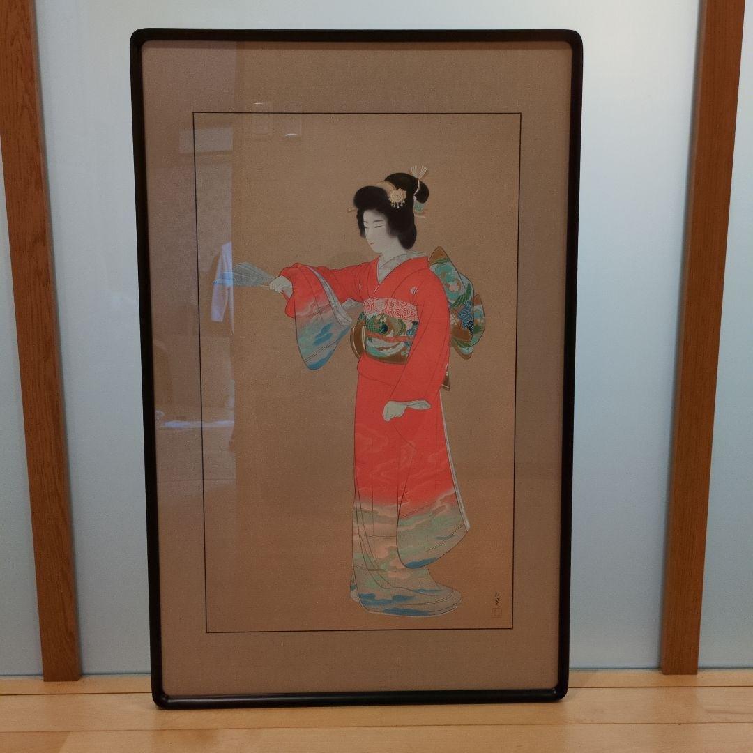 上村松園「序の舞」縮小複製画