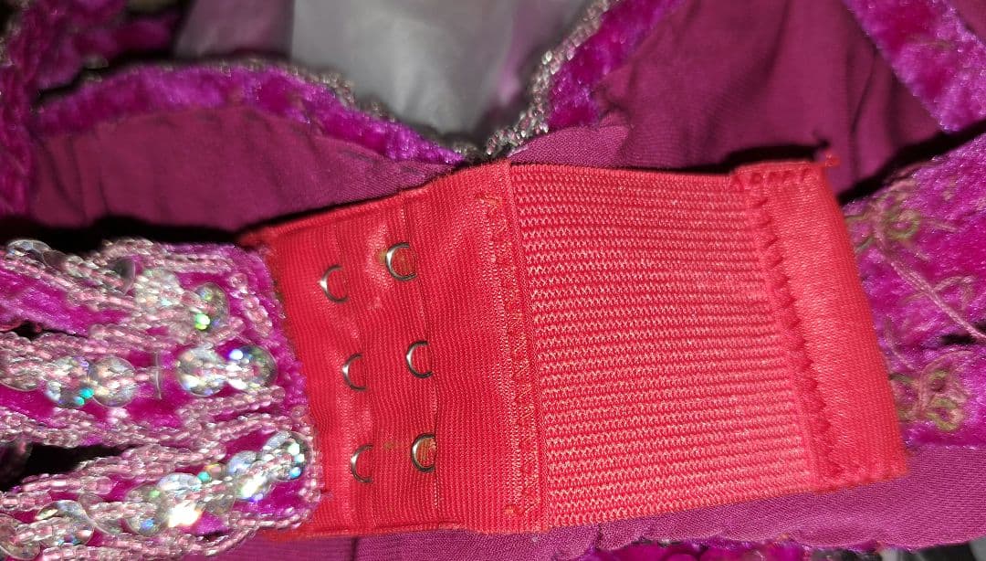 大幅お値下中 フューシャピンク ベリーダンス 衣装 ベロア アメリカ直輸入