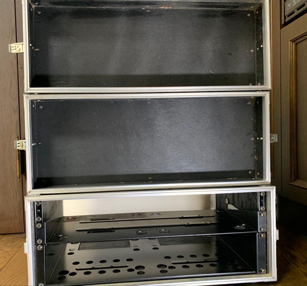 4U ラックケース　奥行き約36cm アルミ・木