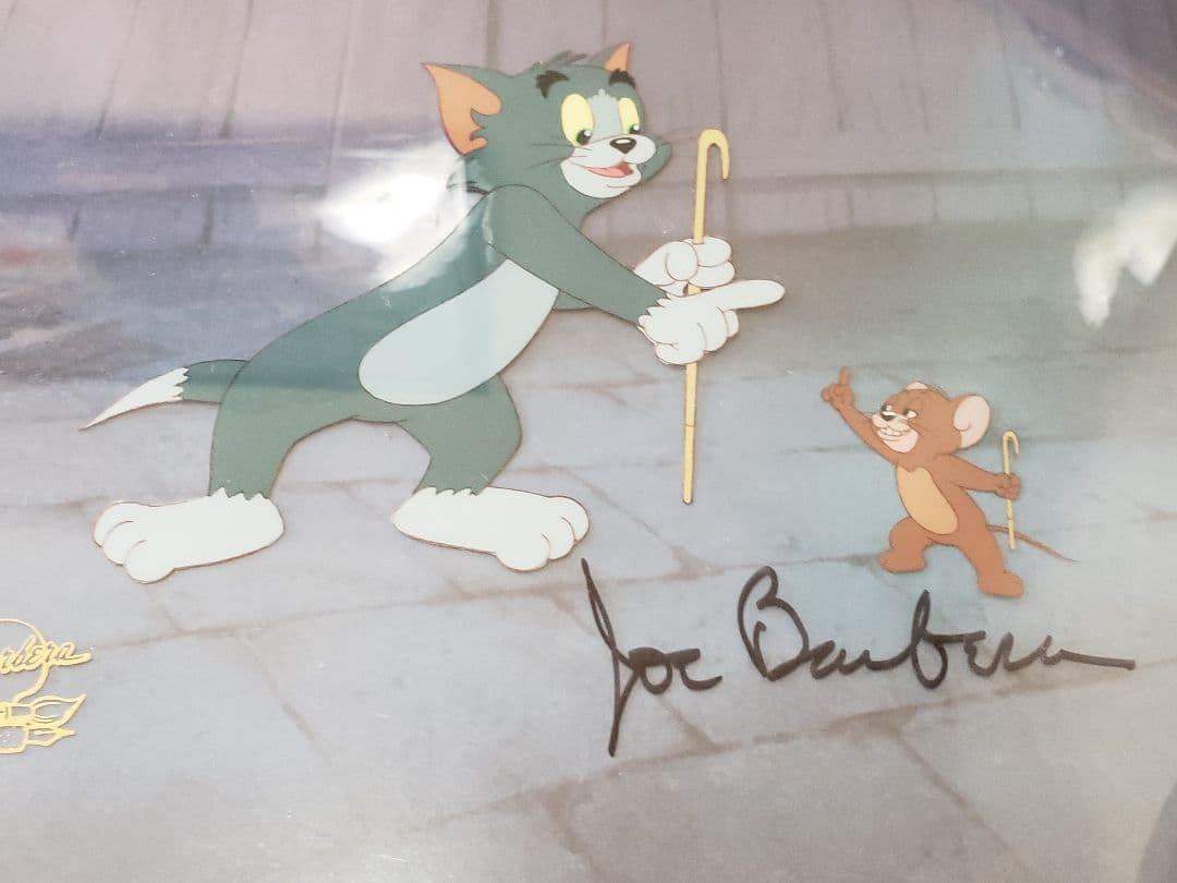 トムとジェリー Tom and Jerry セル画 サイン付き