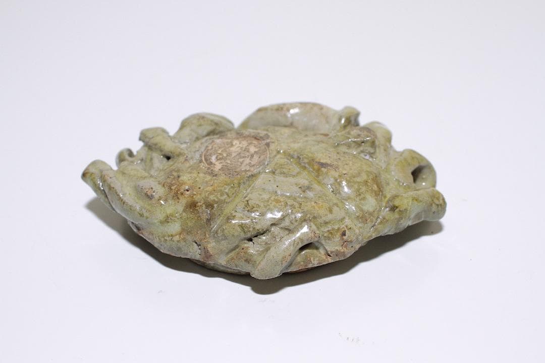 幕末-明治期 灰釉 橘形香合