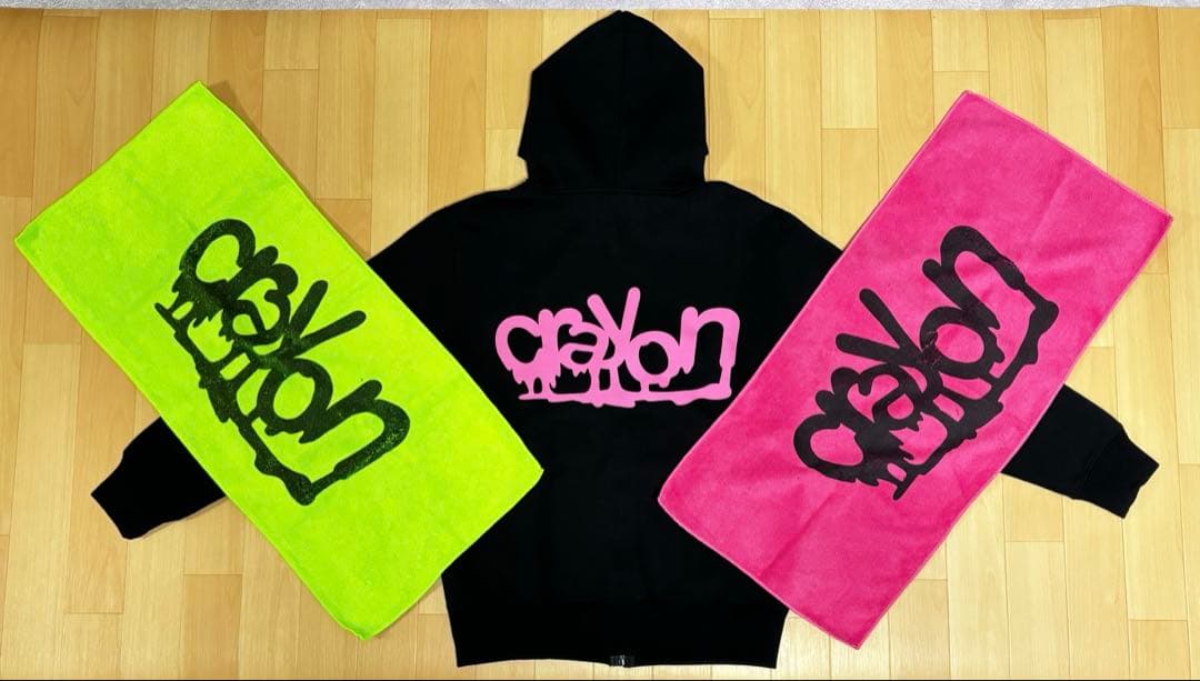 G-DRAGON crayon ジップアップパーカー タオル 2枚セット ピンク