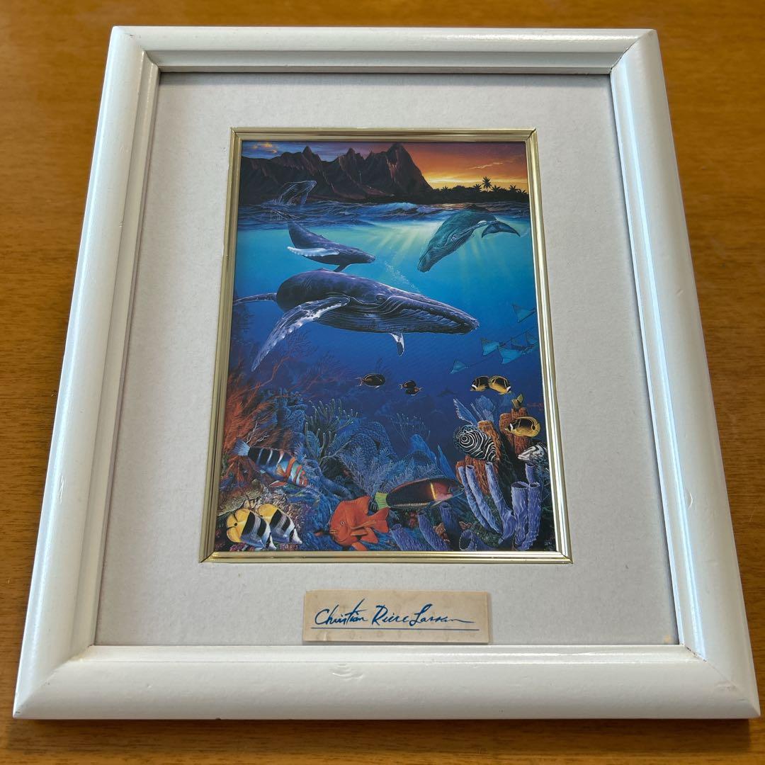 最終値下げ！　クリスチャン　ラッセン　公式　ハワイ　WHALE　ポスター