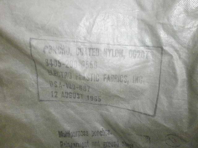 C*A様 アメリカ軍 実物 　レインポンチ　ベトナム戦争　1965年