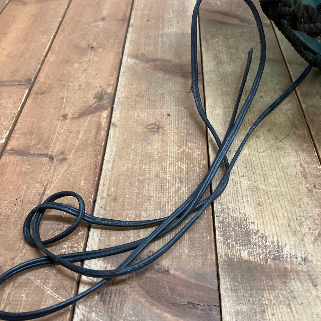 A-2 ヴィンテージ 特大 ガラス浮き玉 網付き ランプシェード ライト