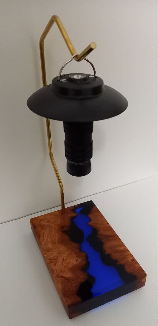 ランタンスタンド　スタンドライト　ゴールゼロ　ウッドレジン　レジンウッド