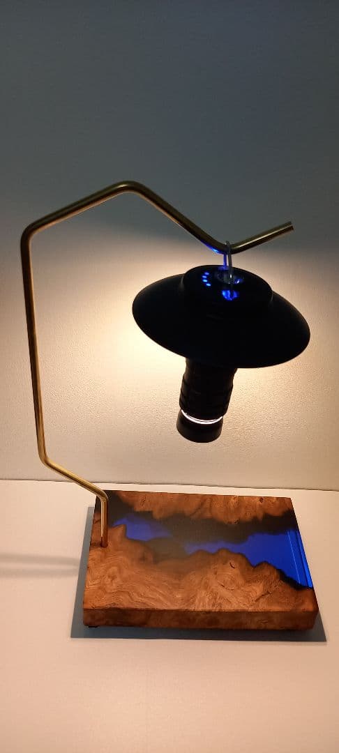 ランタンスタンド　スタンドライト　ゴールゼロ　ウッドレジン　レジンウッド