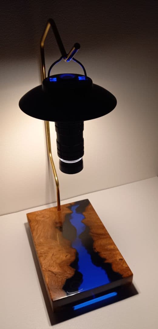 ランタンスタンド　スタンドライト　ゴールゼロ　ウッドレジン　レジンウッド