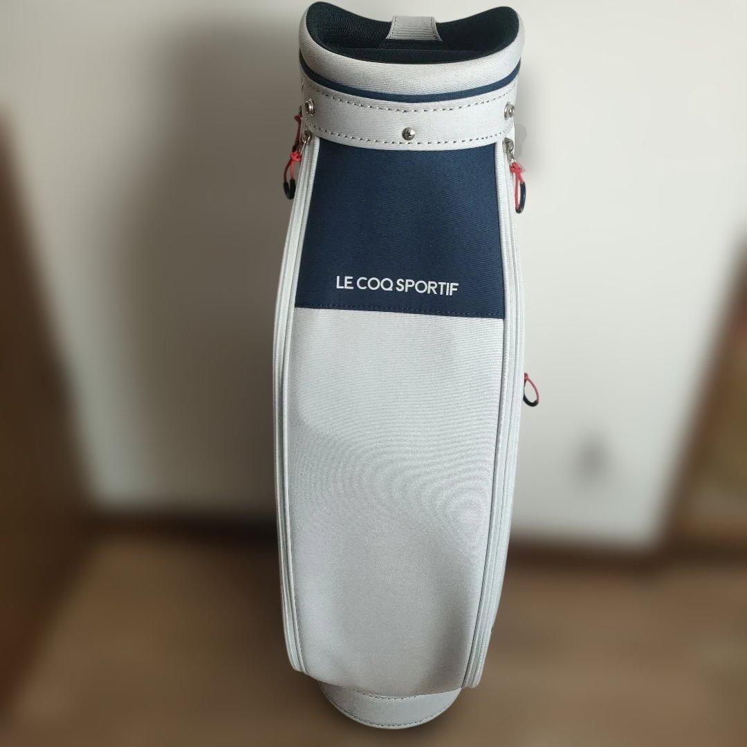 新品タグ付き 未使用 ルコック キャディバッグ ホワイト/ネイビー