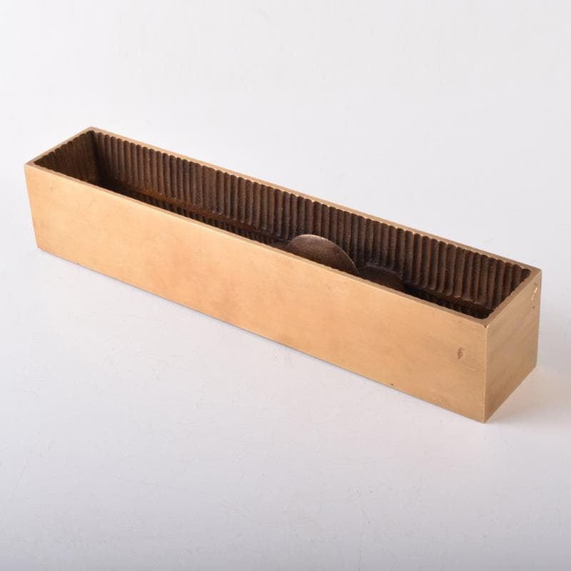 書道具　西村純一作　鋳銅　文鎮　銘「雫」　共箱　V　7339