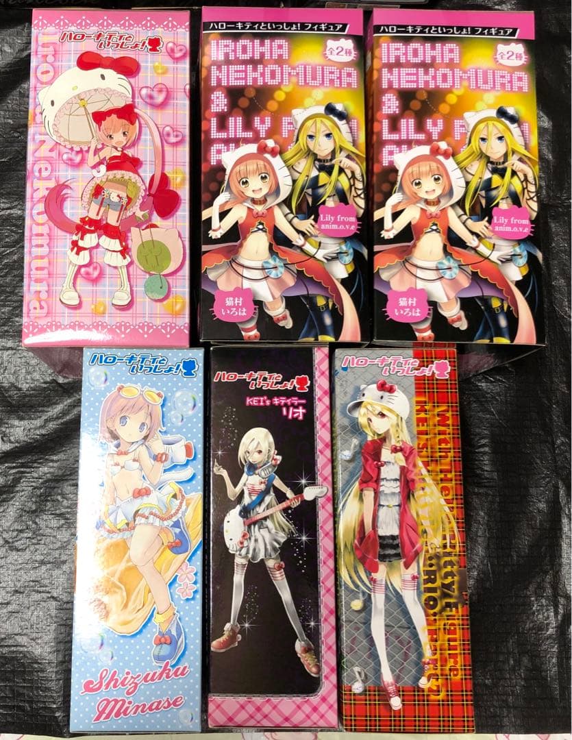 6点 ハローキティといっしょ リリィ いろは シズク リオ フィギュア 美少女
