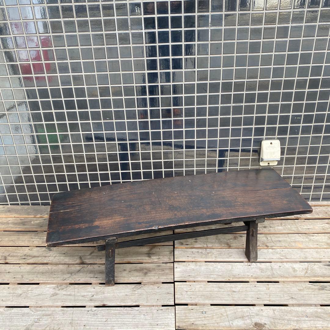 時代物 文机 ベンチ型 飾り棚 大正 骨董品 古道具 家具 インテリア