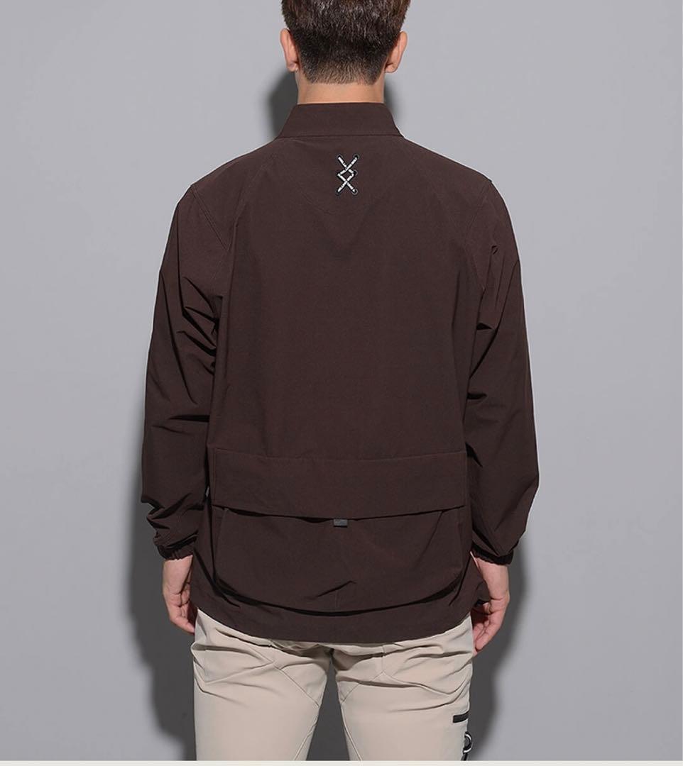 新品 ラッセルノ ゴルフ ハーフジップ プルオーバー ブルゾン ブラウン M 4