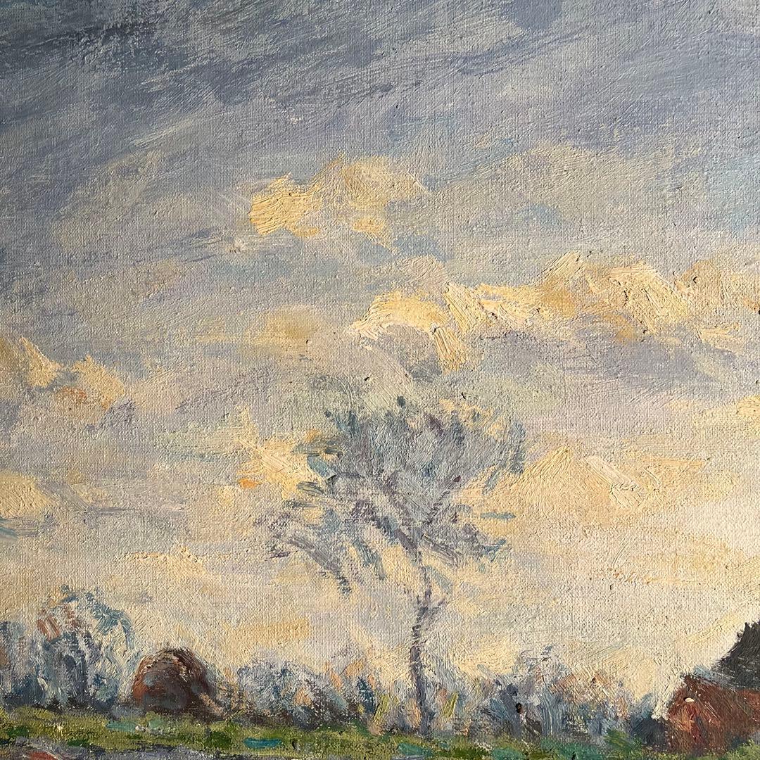 ★秀作★ 手書き油絵 クロード・モネ サッセンハイムのチューリップ畑（大）油彩画