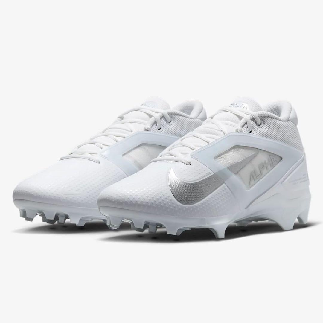ナイキ 27.5 アルファメナス プロ アメフト スパイク シューズ 靴 白 g