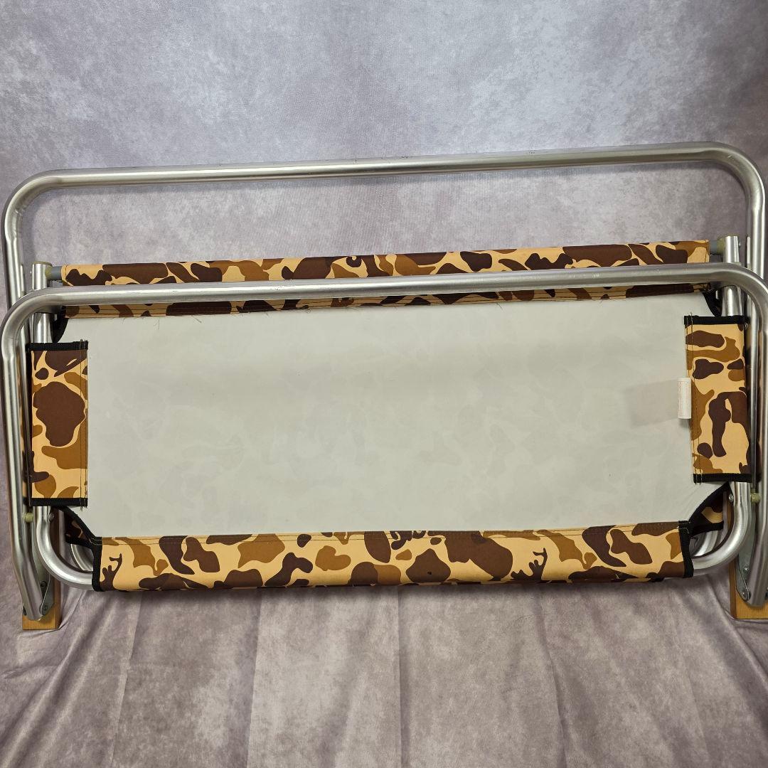 【美品】キャプテンスタッグ キャンプアウト アルミベンチ カモフラージュ柄