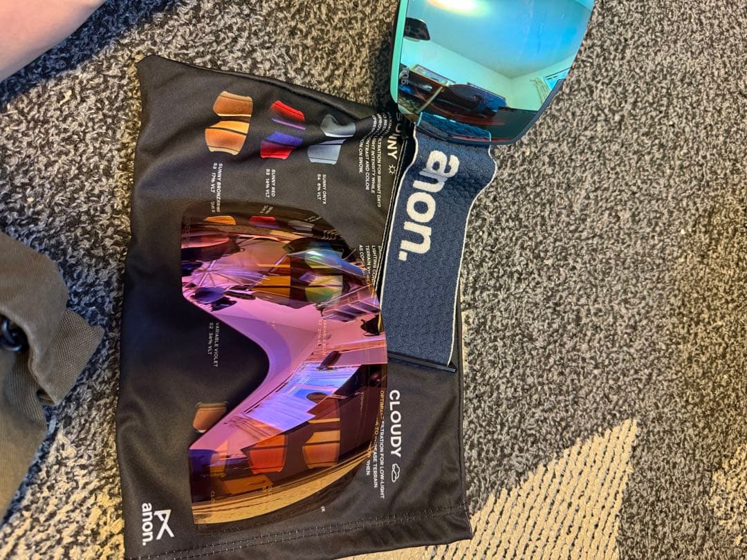 anon M5 24-25ゴーグル ブルーレンズ スペアー付き