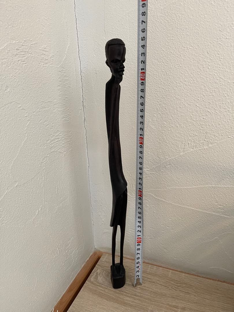 アフリカ美術【マコンデ族】彫刻 木彫り 置物 オブジェ　黒檀　彫像