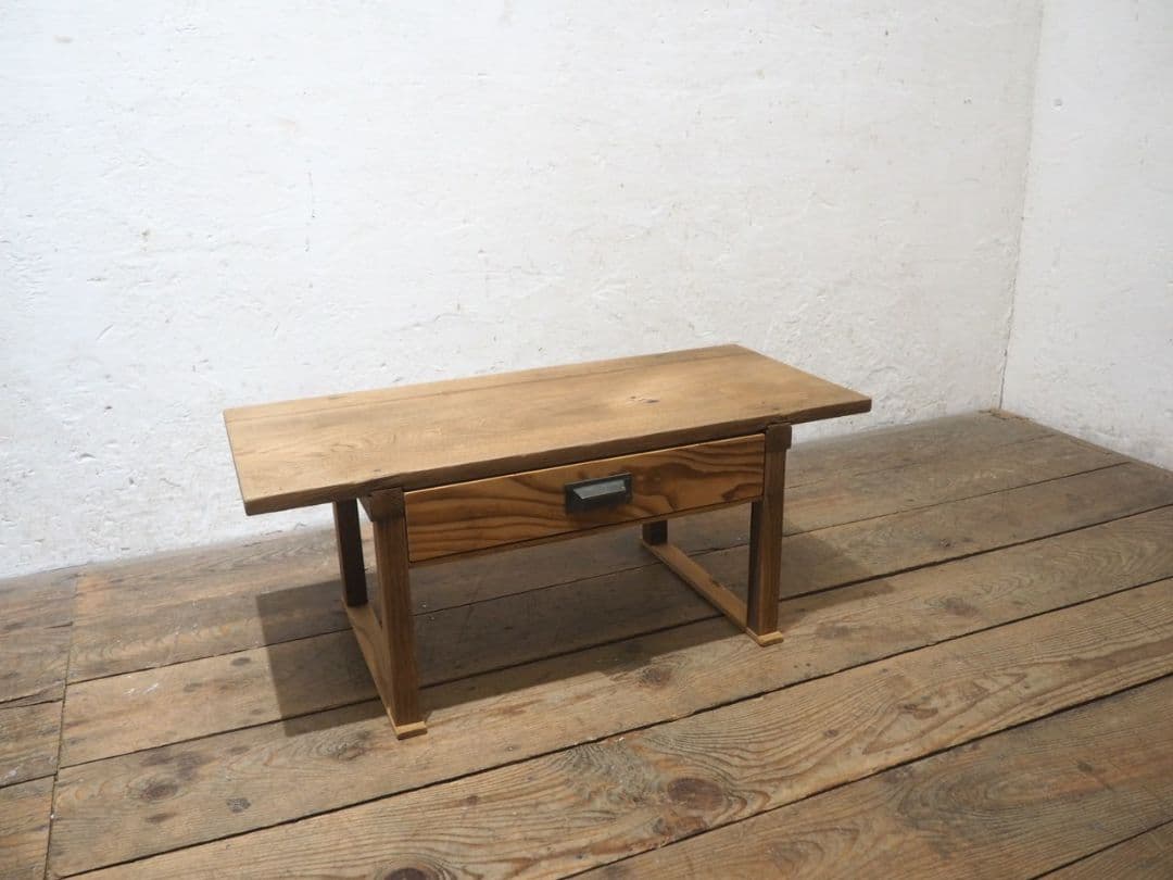 1257 　アンティーク　杉の文机　ローテーブル　陳列台　デスク　古家具　レトロ