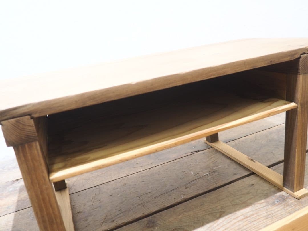 1257 　アンティーク　杉の文机　ローテーブル　陳列台　デスク　古家具　レトロ