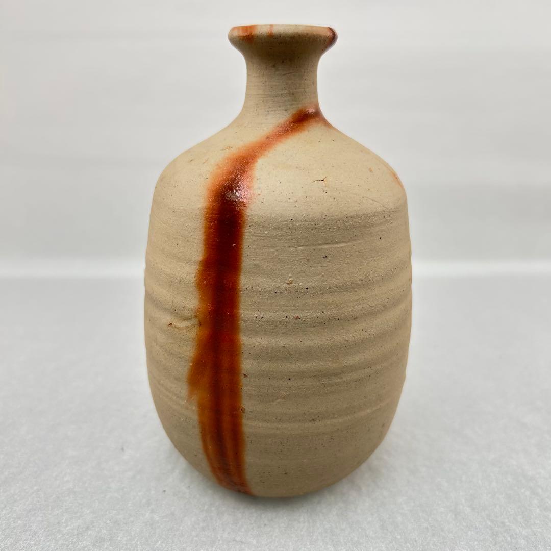 人間国宝・山本陶秀先生　備前焼緋襷徳利　四方桟共箱A