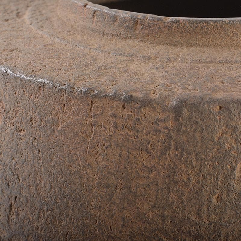 茶道具　釜師　伊藤鐐一造　肩衝筒釜　鉄釜　共箱　V　6567C