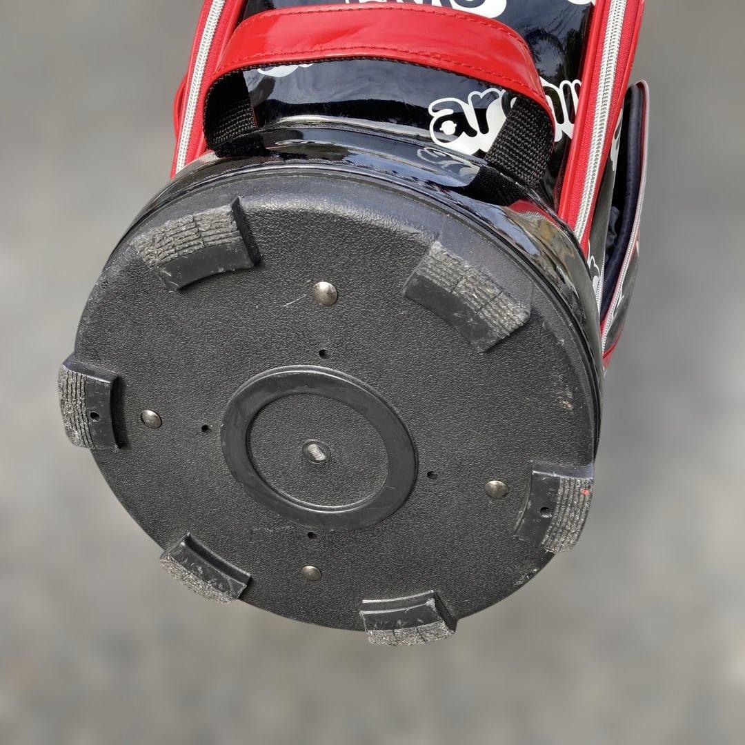 archivio キャディバッグ 黒/白/赤エナメル