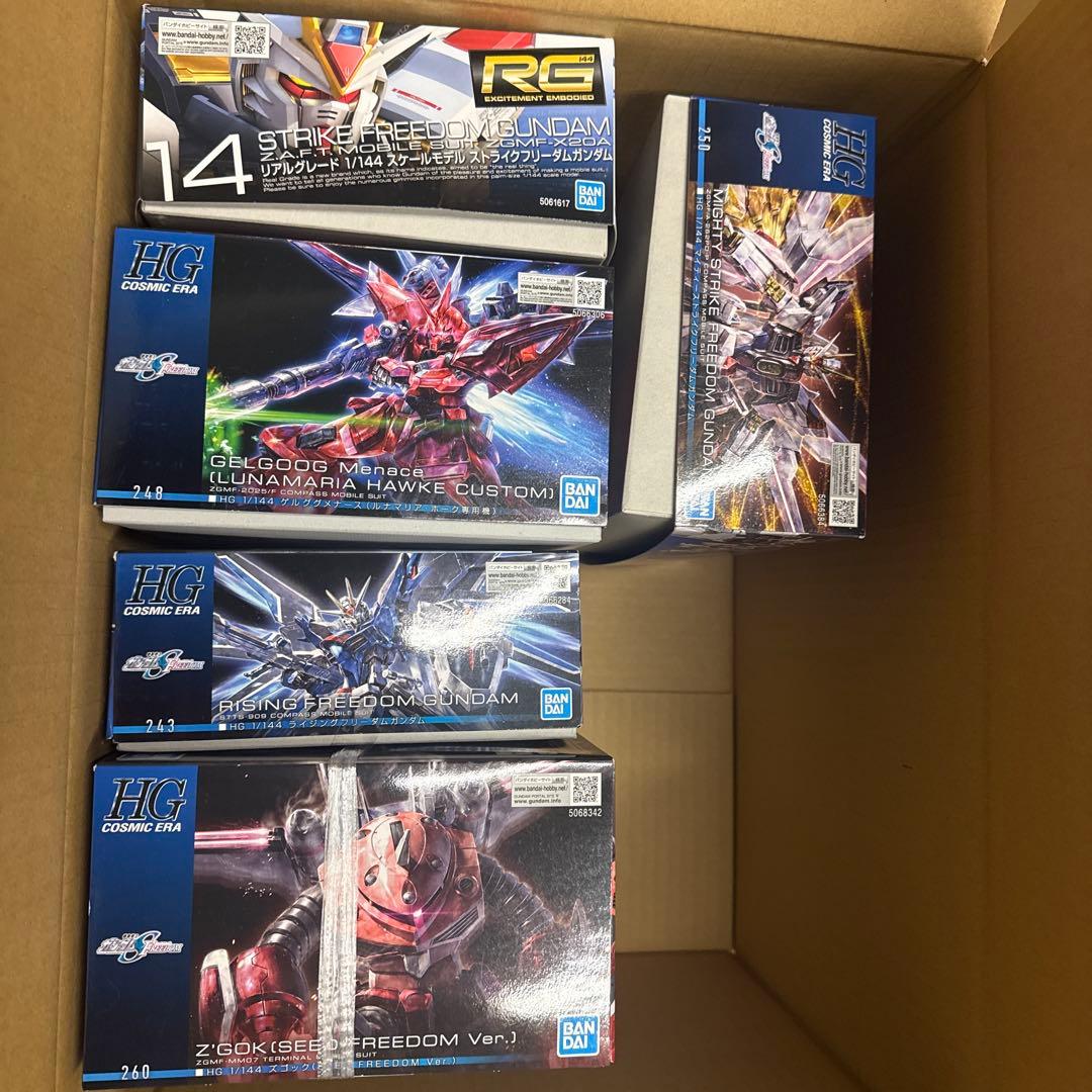 HG SEED 5点セット　ストライクフリーダム　ズゴック　ゲルググメナース