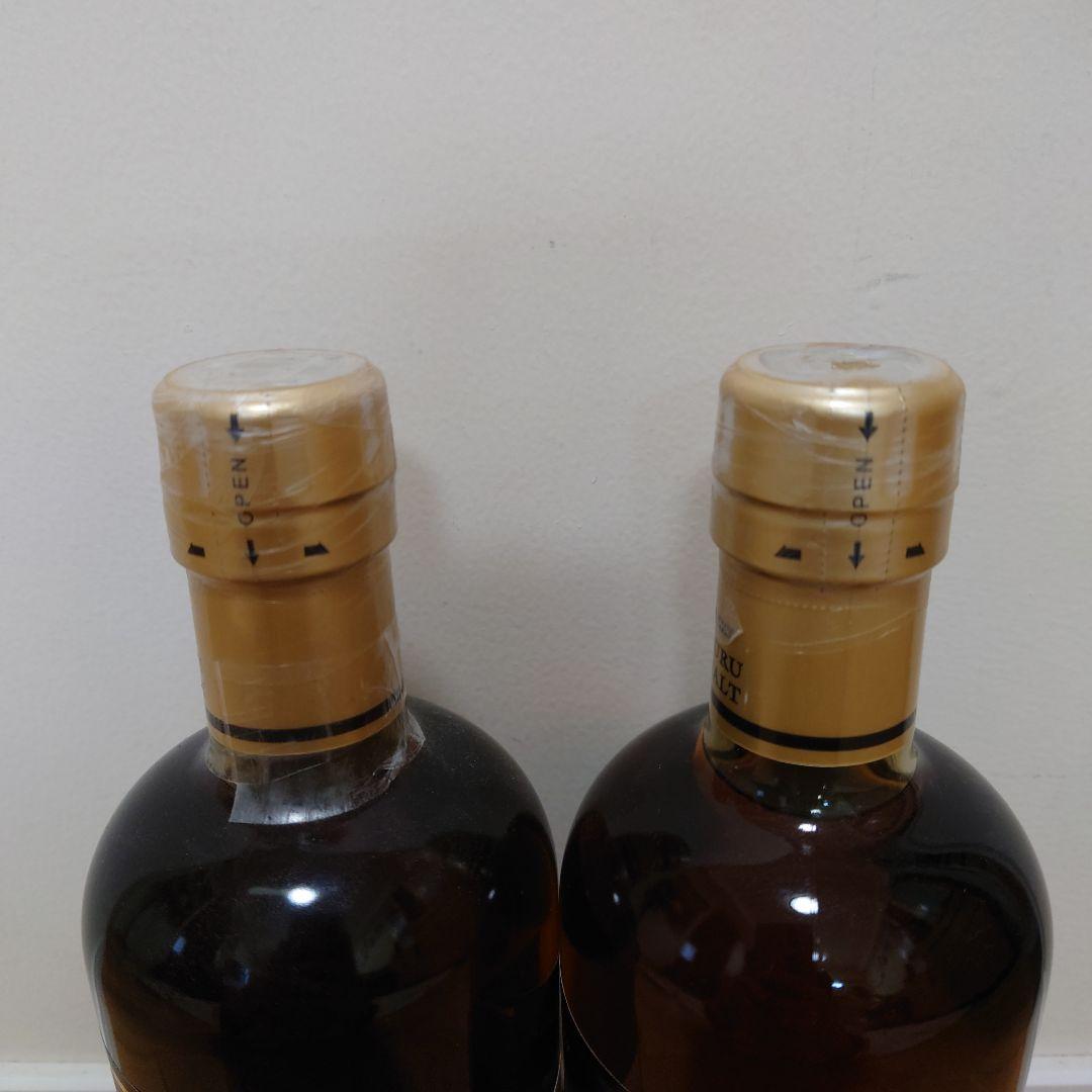 【未開封】ニッカ竹鶴ピュアモルト2本セット ウイスキー旧黒ラベル700ml 箱無