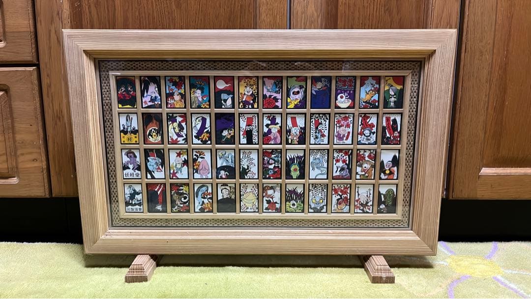 ゲゲゲの鬼太郎　妖怪花札　48枚　木製額縁