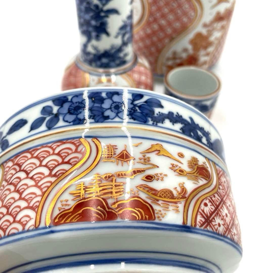 茶道具　染付　金襴手　花鳥文　平安　秀峰　台子皆具　水指　蓋置　釈立　建水　茶器