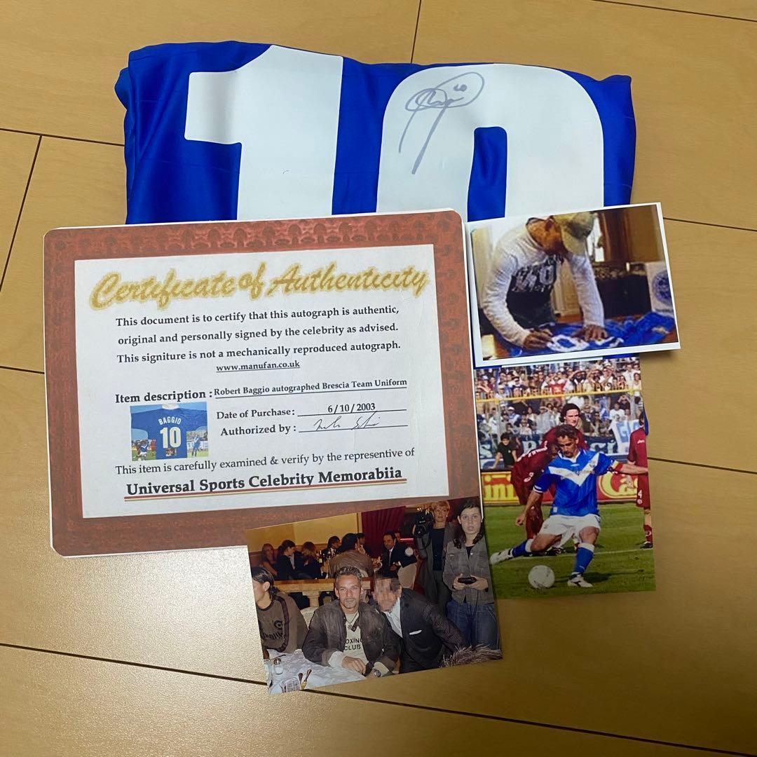 ロベルトバッジョ 直筆サイン入り ユニフォーム