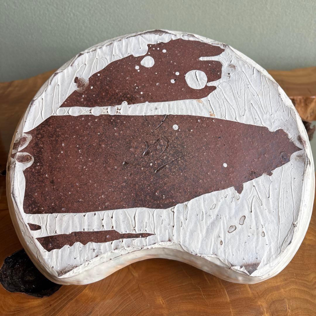 粉引窯変手鉢 たち吉 青嵐 安田道雄 直径約27cm 共箱