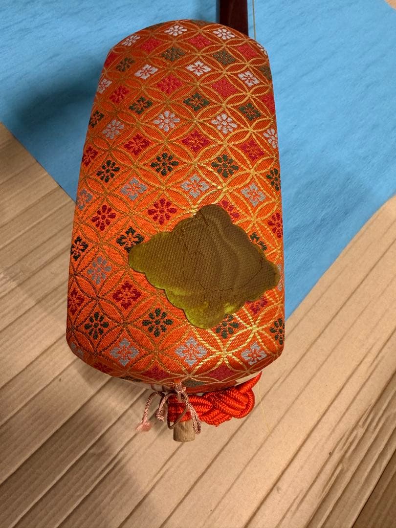 三味線本体 オレンジ模様