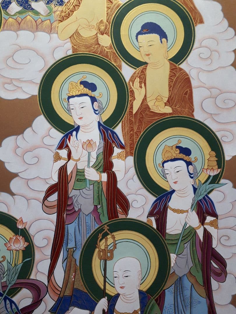 み*る様 ‼️大幅 ‼️ 十三佛　仏画　加藤清人　2尺5寸