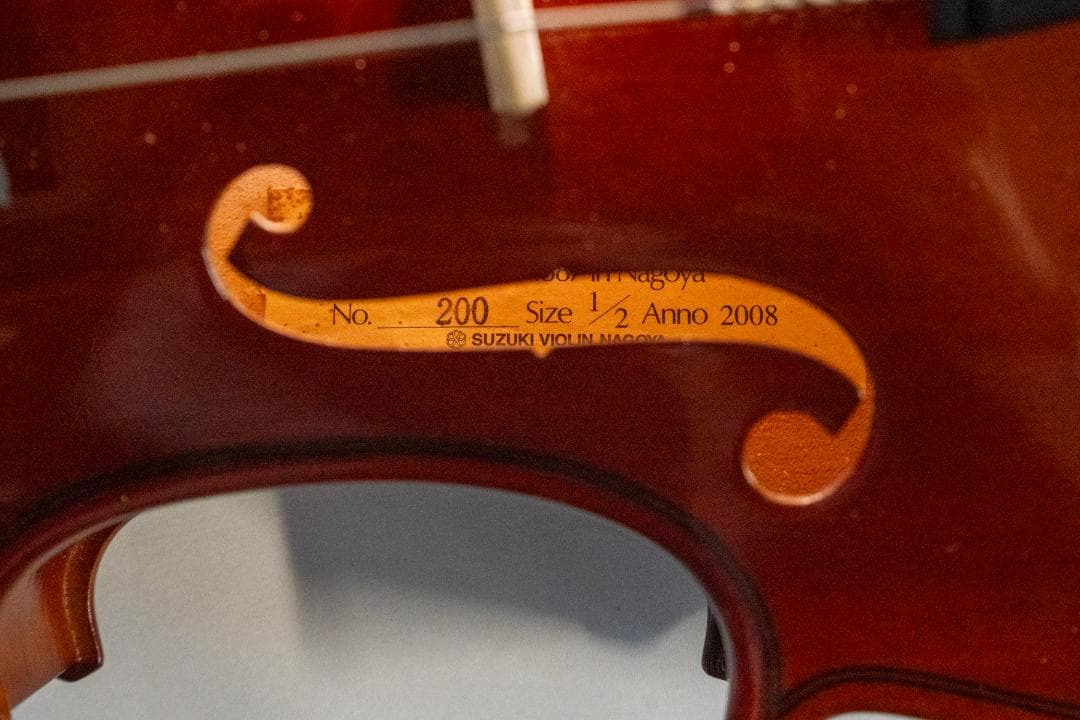SUZUKI★スズキ★鈴木バイオリン★No.200★1/2★2008年★ケース付