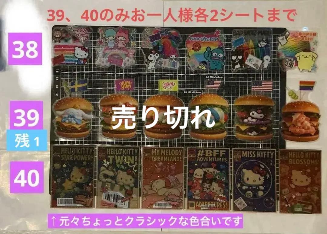 2/4更新　ロールシール　切り売り　ALL120円　随時更新　リオ　ちいかわ