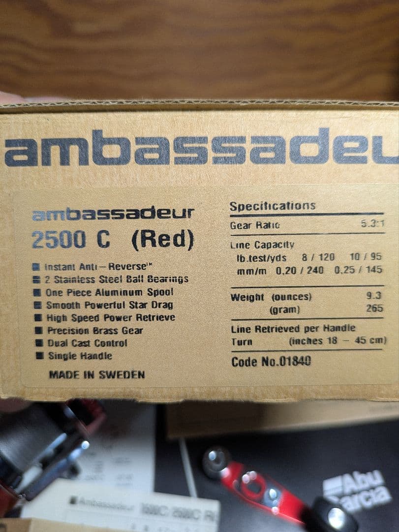 リール Abu Garcia Ambassadeur 2500C red