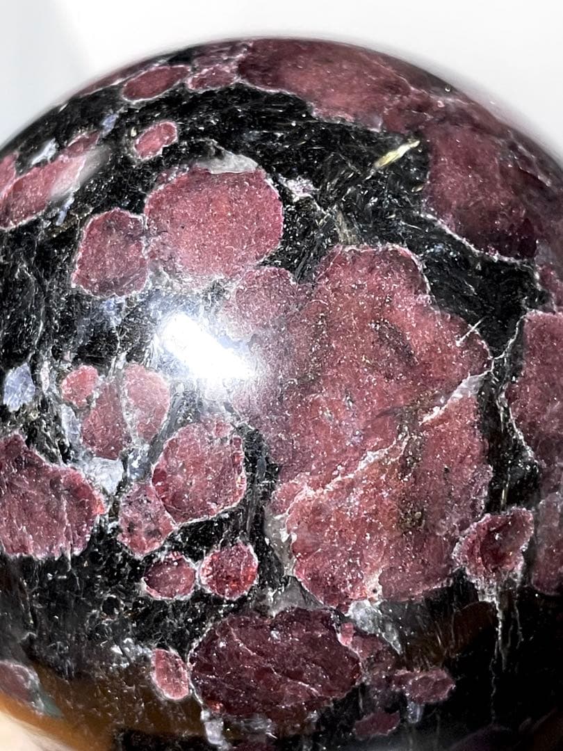 ガーネット インヌーマイト【丸玉●スフィア】台座付き◆天然石◆パワーストーン