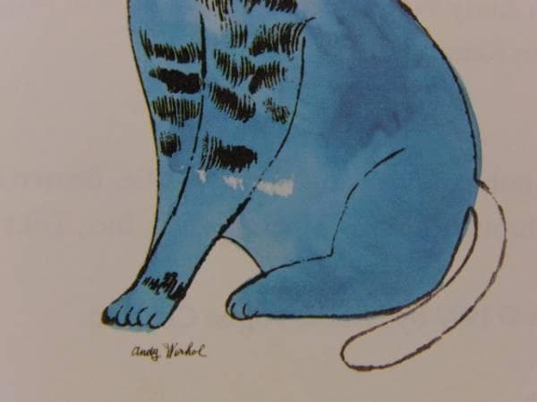 アンディ・ウォーホル、猫、超希少画集画、新品額装付、状態良好