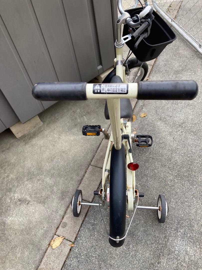 〔送料込み）無印良品　16インチ　補助輪自転車 アイボリー