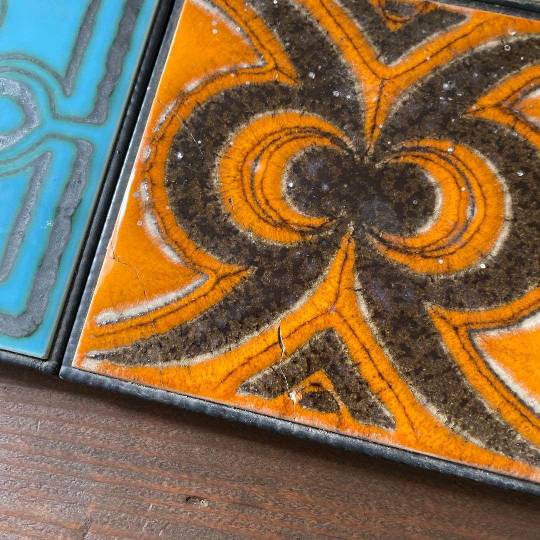 ドイツ ヴィンテージ アンティークタイルセット 4枚組