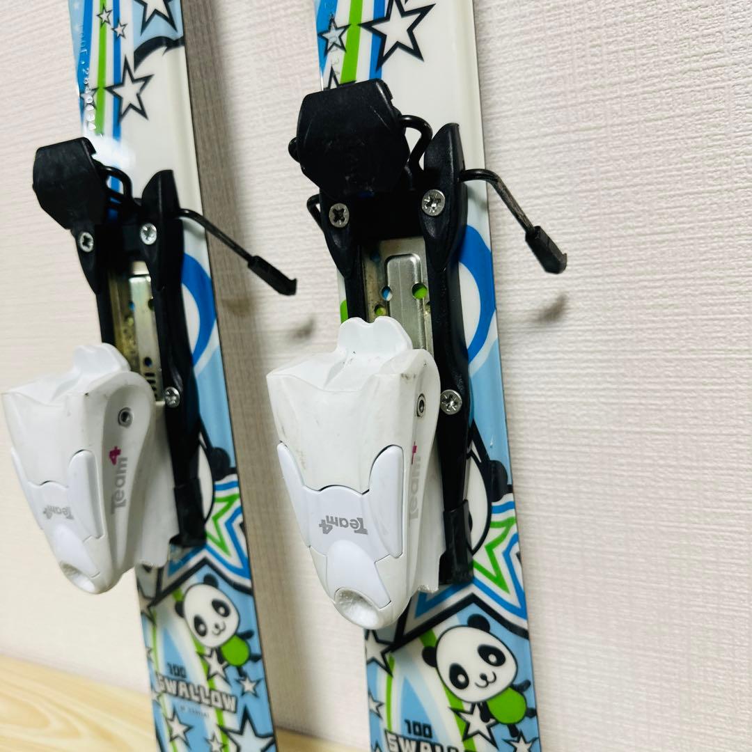 SWALLOW PANDAキッズスキー板　ストックセット 100cm パンダ