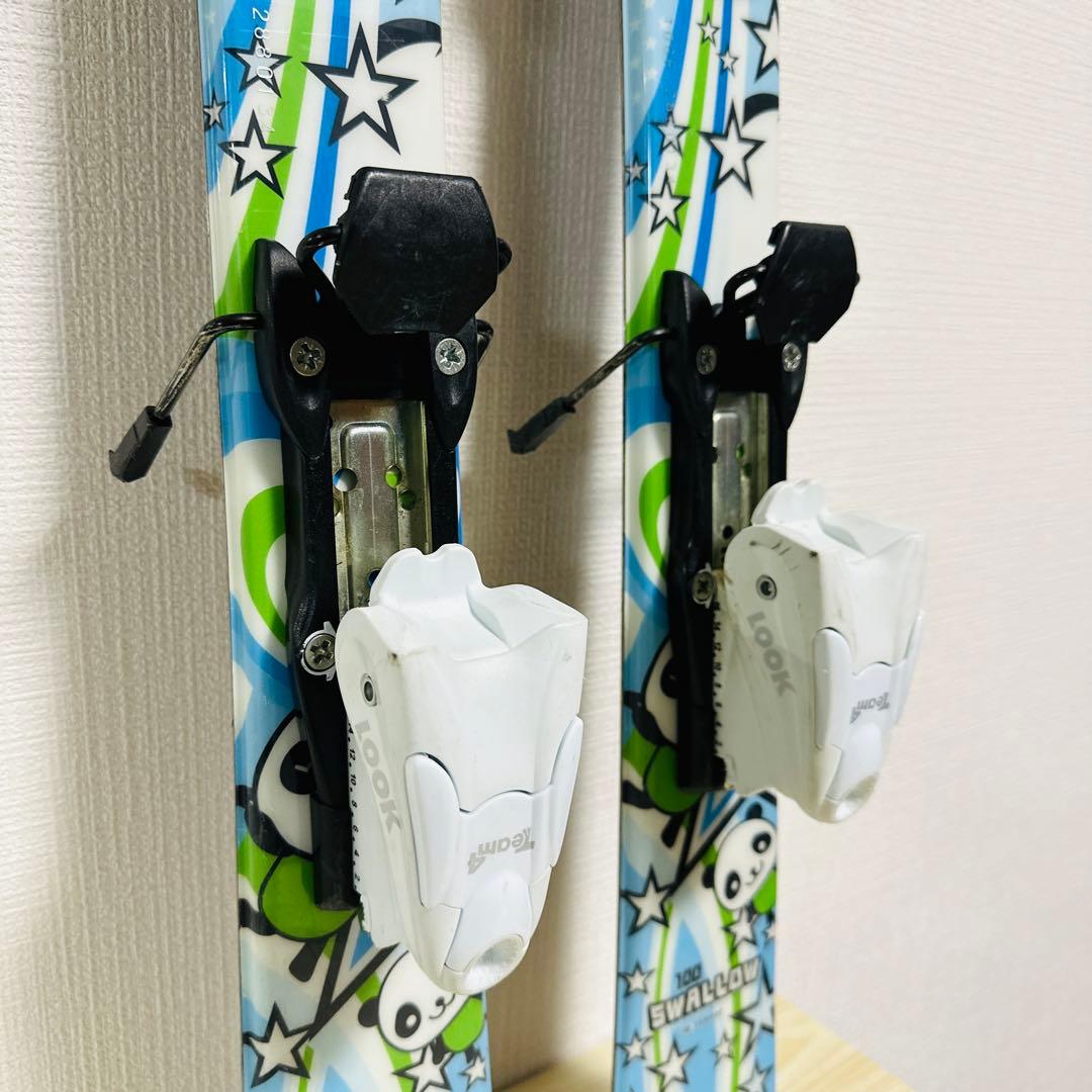 SWALLOW PANDAキッズスキー板　ストックセット 100cm パンダ