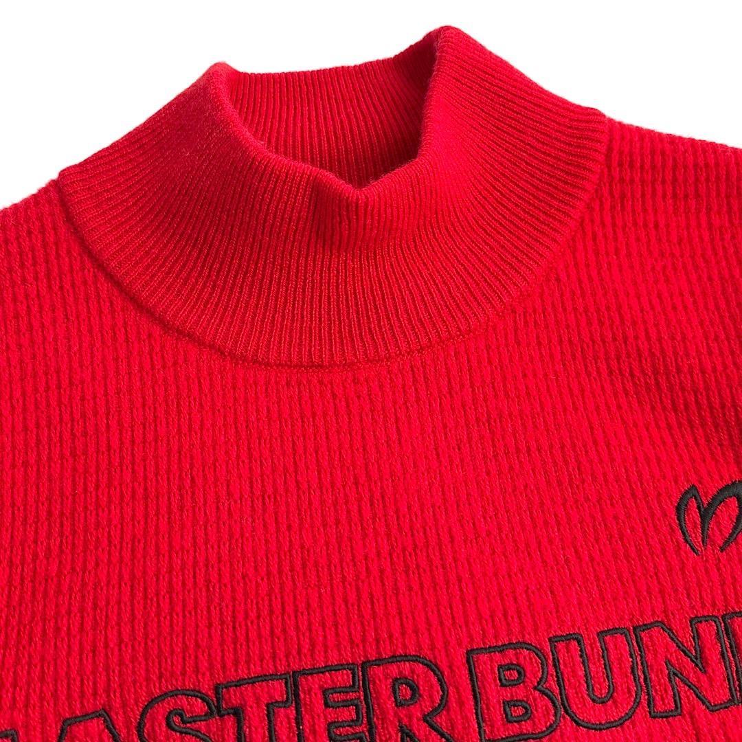 547 マスターバニー レディース ゴルフウェア ウールカシミヤニット 赤 0