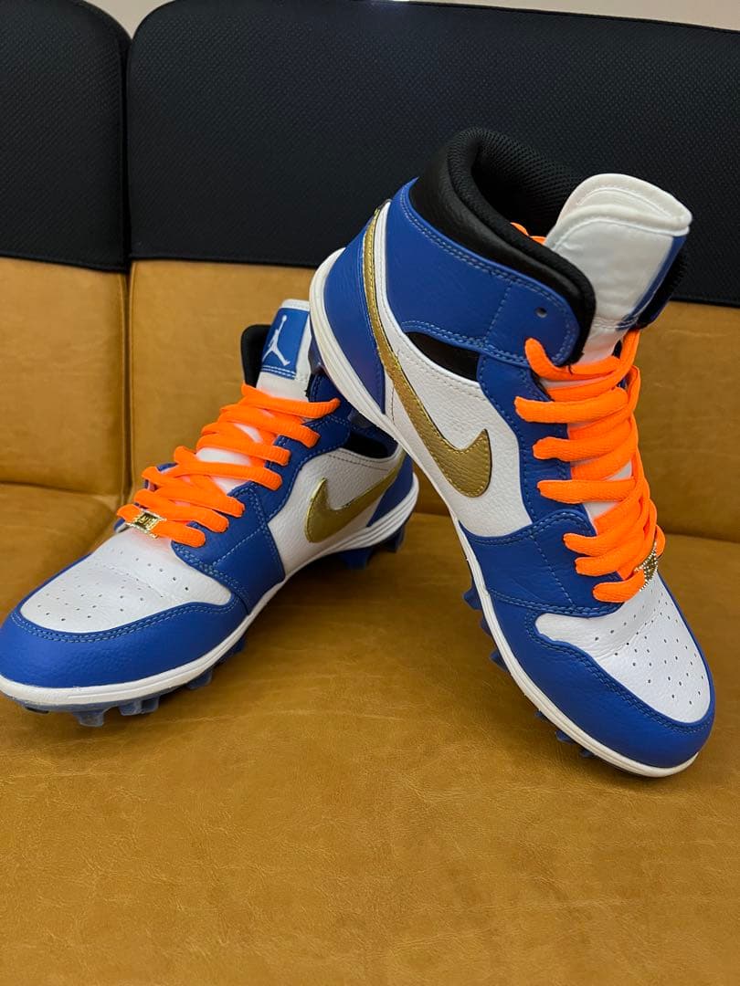 一点物 Air Jordan1 \"Blue/Gold Swoosh\"野球スパイク