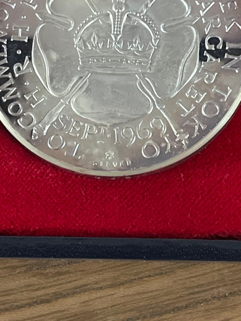 【希少・銀製】プリンセスマーガレット 訪日記念 メダル 1969年製 英国王室