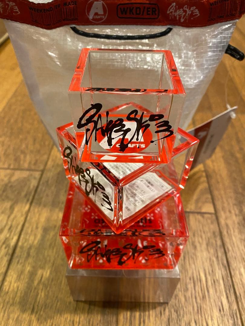 Asimocrafts × SAKESKIE スタッキング酒枡& 1合枡×2個