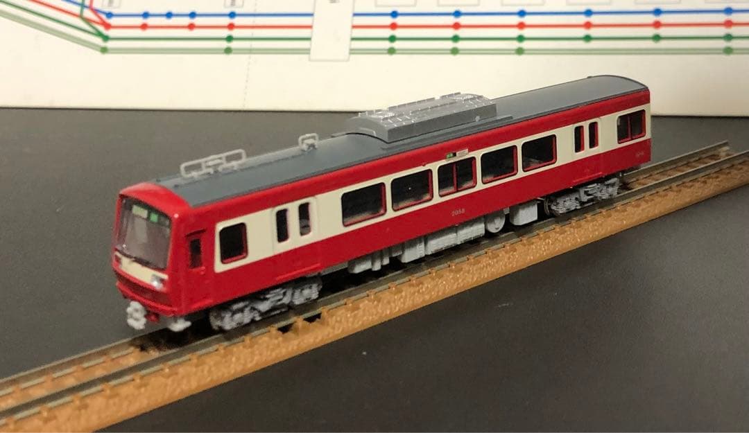 管理番号1635 京急2000形2扉車Nゲージ塗装キット素人組立品4両
