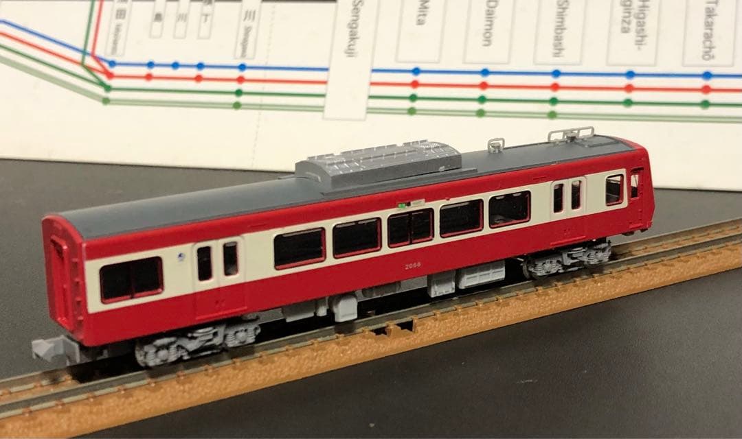 管理番号1635 京急2000形2扉車Nゲージ塗装キット素人組立品4両